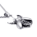 Silver Scarab Beetle Necklace Silver scarab beetle necklace product view