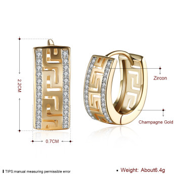 Diamond Greek Key Hoop Earring Diamond Greek Key Hoop Earring