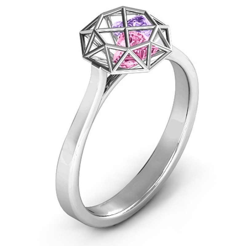 Diamond Cage Ring Detail Personalised diamond cage ring detail