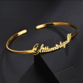 Personalised Sterling Silver Name Bangle Bracelet Personalised sterling silver name bangle bracelet