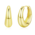 18ct gold plated large hoop earrings