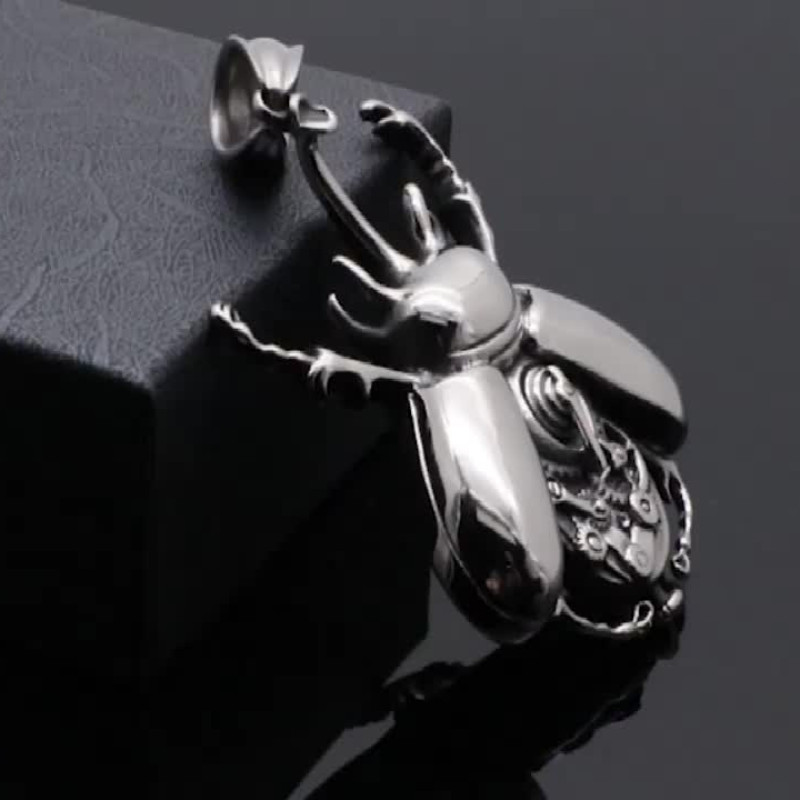 Silver Scarab Beetle Necklace Silver scarab beetle necklace video thumbnail