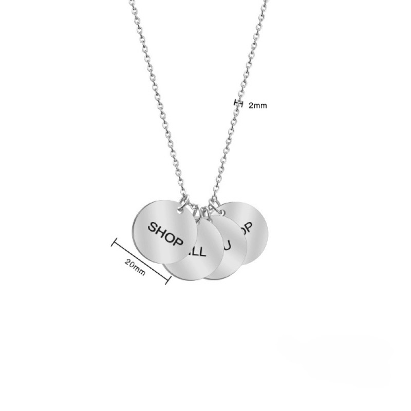 Personalised 18ct Gold Plated Silver Disc Necklace Personalised 18ct gold-plated silver disc pendant necklace