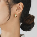 18ct gold plated large hoop earrings