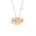 Personalised 18ct Gold Plated Silver Disc Necklace Personalised 18ct gold-plated silver disc pendant necklace