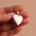 Personalised Photo Heart Locket Necklace Personalised heart locket necklace for a photo engraving and back message