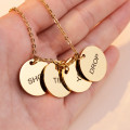 Personalised 18ct Gold Plated Silver Disc Necklace Personalised 18ct gold-plated silver disc pendant necklace