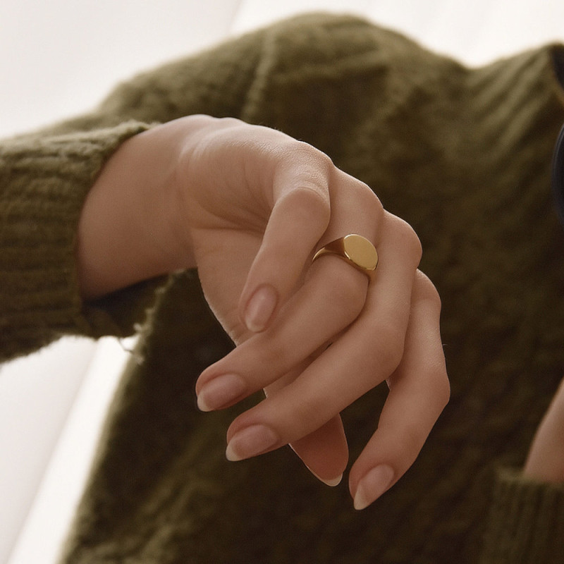 Circle Monogram Signet Ring Circle monogram signet ring product image