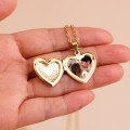 Personalised Photo Heart Locket Necklace Personalised heart locket necklace for a photo engraving and back message