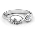 Mom's Infinity Bond Ring with Birthstone product image