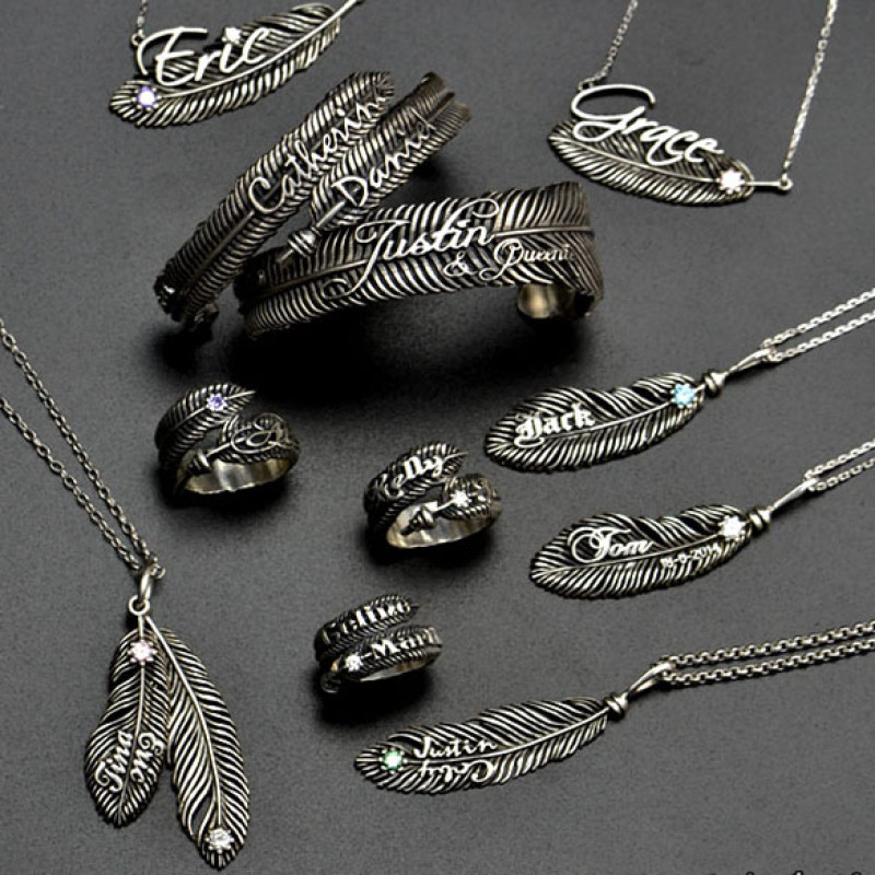 Sterling Silver Feather Pendant Jewellery Sterling silver feather pendant jewellery