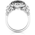 Butterfly Caged Hearts Ring with Butterfly Wings Band