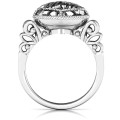 Mom Caged Hearts Ring with Butterfly Wings Band Mom Caged Hearts Ring with Butterfly Wings Band product image