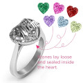 Mom Caged Hearts Ring with Ski Tip Band Mom Caged Hearts Ring with Ski Tip Band product image