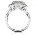 Sparkling Hearts Caged Hearts Ring detail view Sparkling Hearts Caged Hearts Ring with Infinity Band detail view