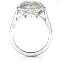 Caged Hearts Ring product view Sparkling Hearts Caged Hearts Ring with Ski Tip Band product view