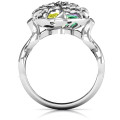 Family Tree Caged Hearts Ring with Infinity Band Family Tree Caged Hearts Ring with Infinity Band product view