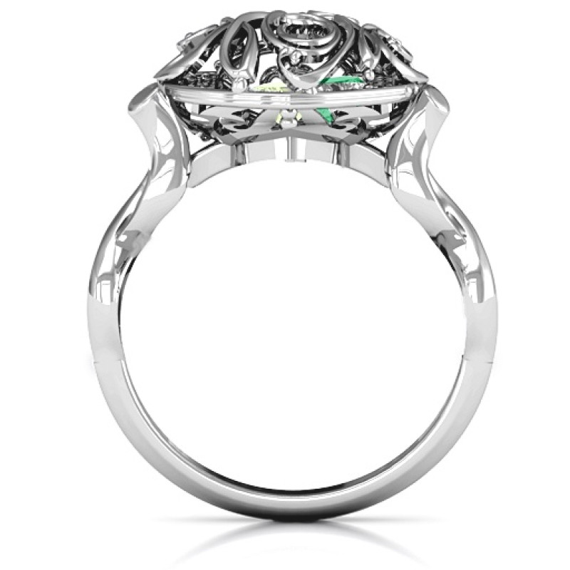 Caged Hearts Ring with Infinity Band #1 Mom Caged Hearts Ring with Infinity Band product view