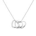 Engraved Interlocking Heart Necklace Engraved interlocking heart necklace view