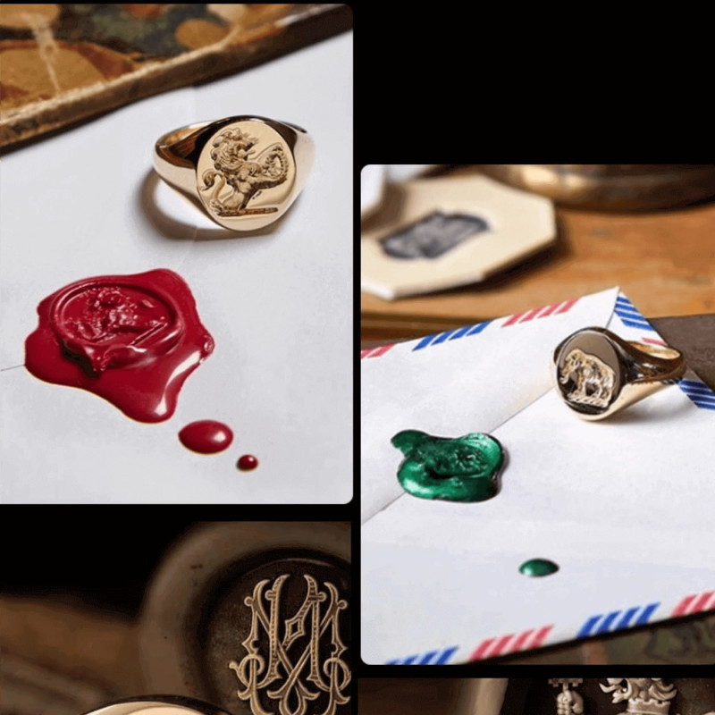Personalised Family Crest Signet Ring Personalised family crest signet ring product image