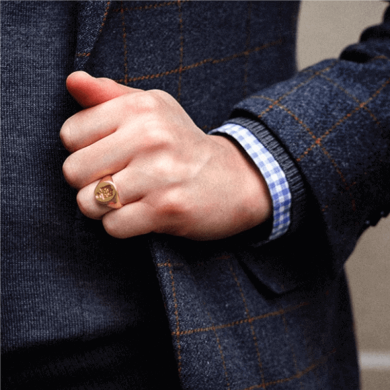 Personalised Family Crest Signet Ring Personalised family crest signet ring product image