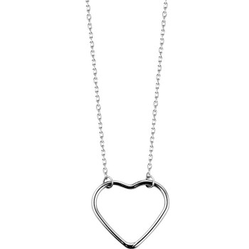 Valentines Silver Heart Necklace Valentines Silver Heart Necklace