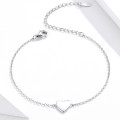 Mini heart bracelet in sterling silver