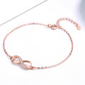 Personalised Infinity Bracelet with Single Accent Row Personalised infinity bracelet with a single accent stone row