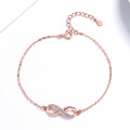 Personalised Infinity Bracelet with Single Accent Row Personalised infinity bracelet with a single accent stone row