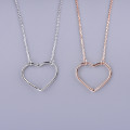 Valentines Sterling Silver Heart Necklace Sterling silver heart necklace with rolo chain