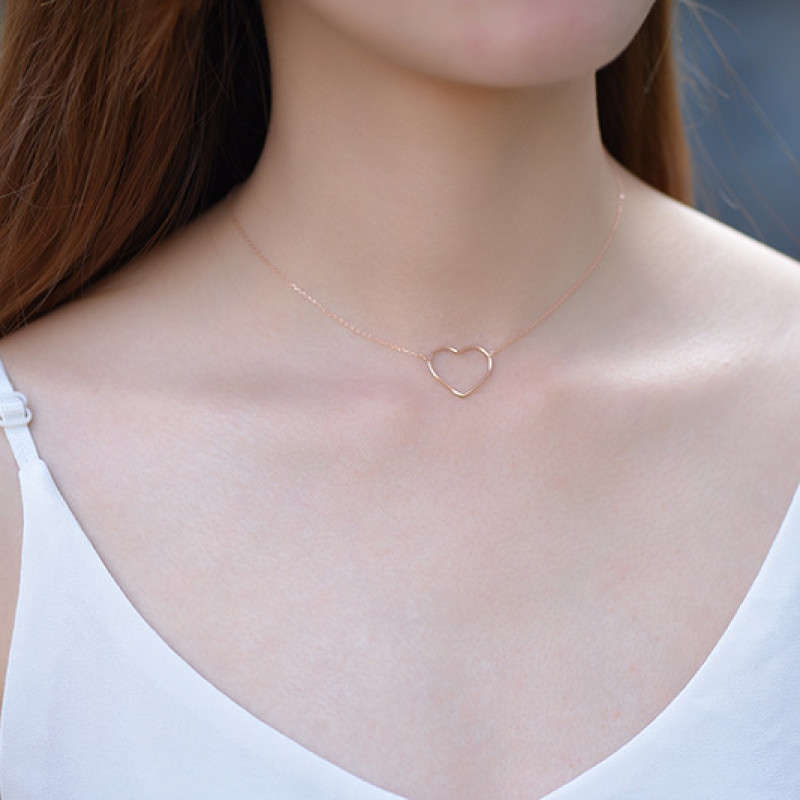 Sterling Silver Heart Necklace Sterling silver heart necklace product image