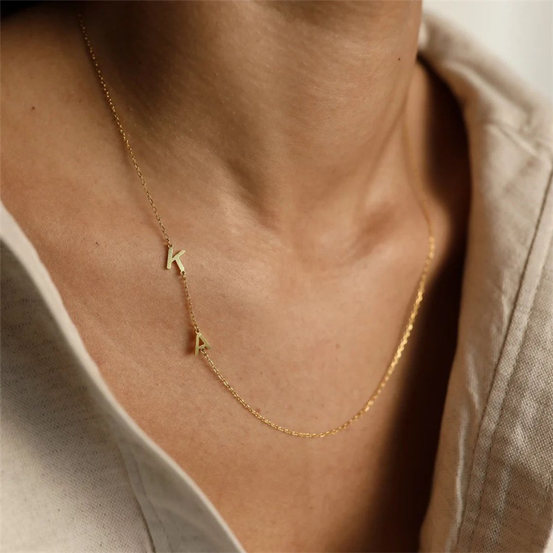 Personalized Initials Letter Necklace Personalized initials letter necklace product view