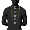 Gold and Silver 3 mm Wheat Chain Necklace 3 mm gold and silver Wheat Chain necklace