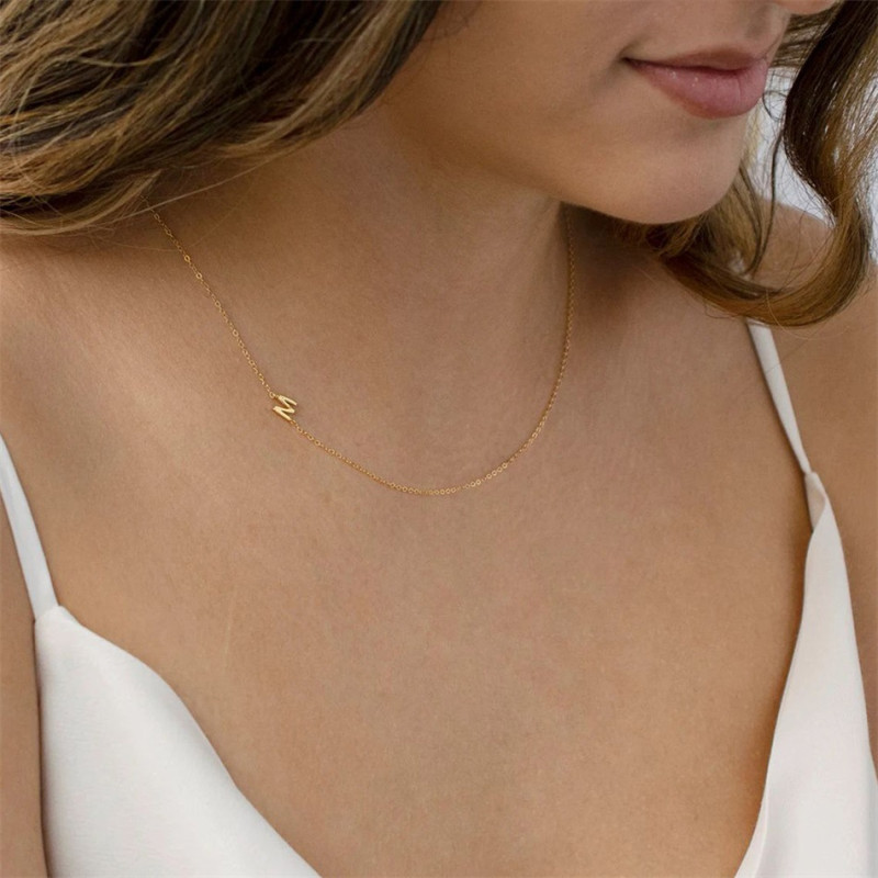 Personalized Initials Letter Necklace Personalized initials letter necklace product view