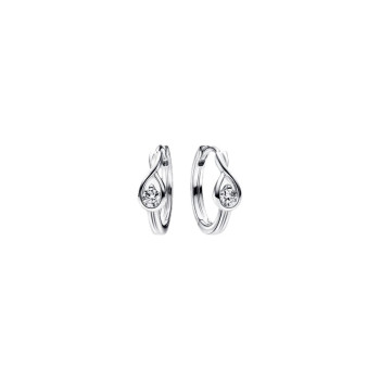 Infinite Sterling Silver Moissanite Diamond Hoop Earrings Pandora Like