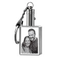 Crystal photo pendant key chain with personalised image