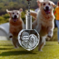 Personalised crystal photo heart pendant key chain