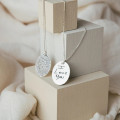Personalized Sterling Silver Fingerprint Oval Pendant Personalized sterling silver oval pendant for a fingerprint and handwritten engraving