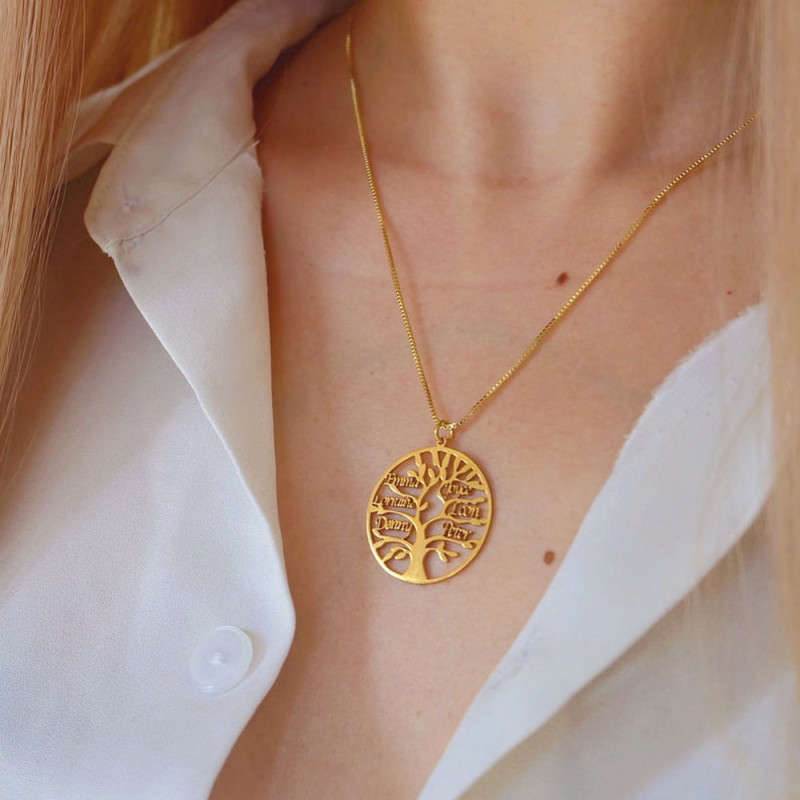 Personalized Family Tree Name Necklace Personalized Family Tree Name Necklace with family names