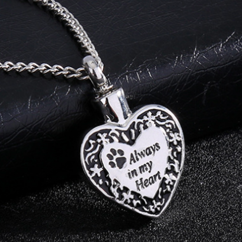 Pet Paw Memorial Urn Pendant Pet paw memorial urn pendant for ashes keepsake