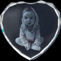 Baby Heart 3D Crystal Heart-shaped crystal with baby photo engraving