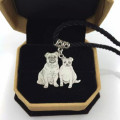 Custom Pet Photo Engraved Necklace Custom pet photo engraved necklace in sterling silver