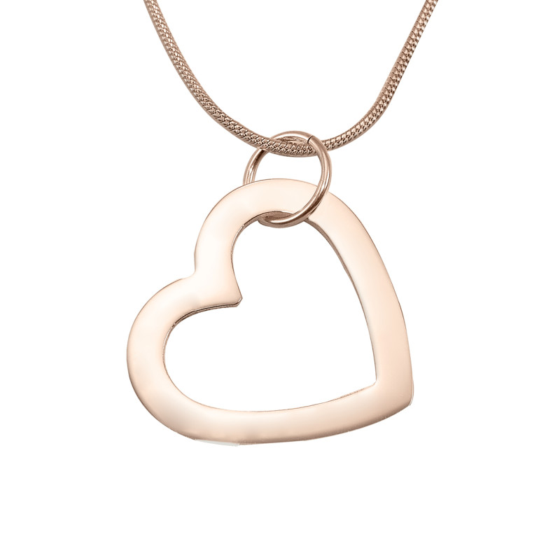 Always in My Heart Necklace - Alternate View Personalised Always in My Heart rose gold necklace alternate view