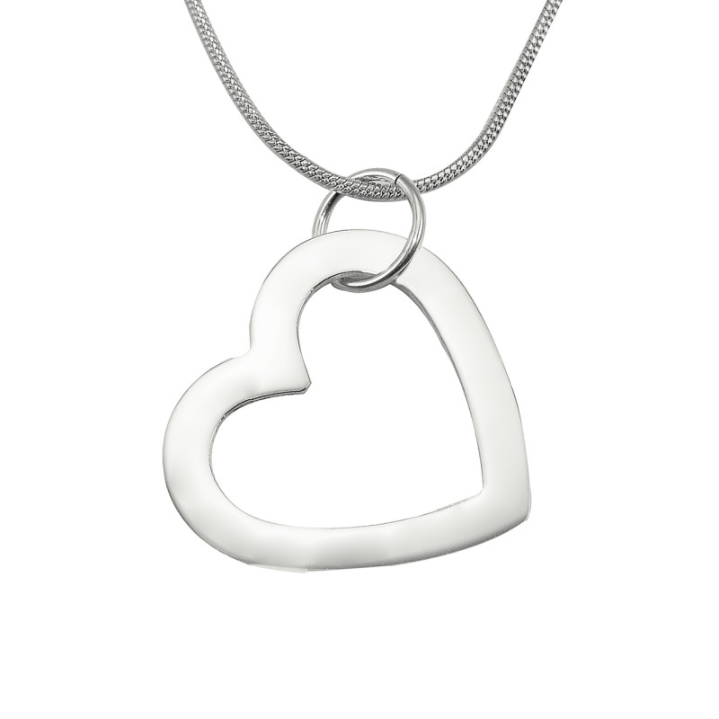 Silver Always in My Heart Necklace Silver Always in My Heart personalised necklace