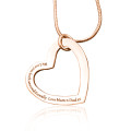 Personalised Always in My Heart Necklace Personalised Always in My Heart rose gold necklace