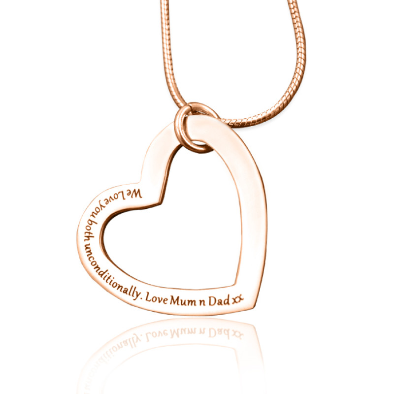 Personalised Always in My Heart Necklace Personalised Always in My Heart rose gold necklace