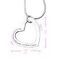 Always in My Heart Pendant Measurements Always in My Heart pendant necklace measurement image
