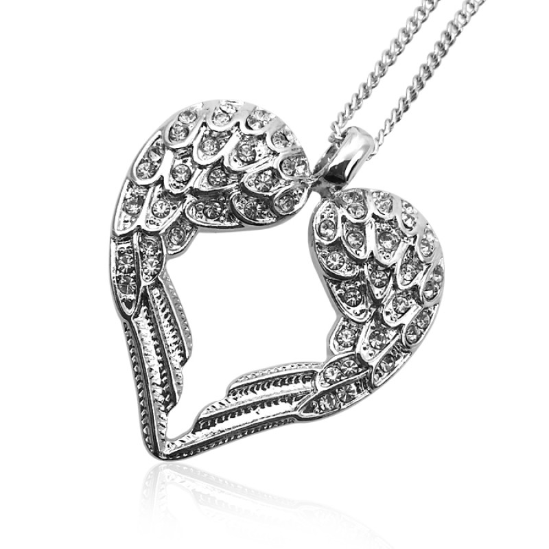 Personalised Angels Heart Sterling Silver Personalised Angels Heart sterling silver jewellery