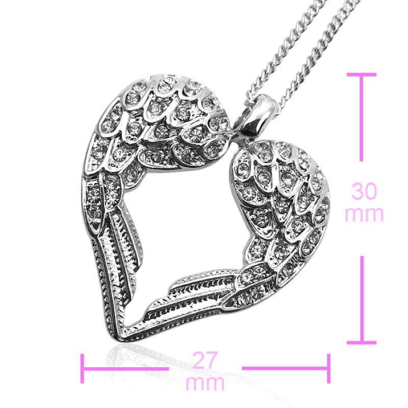 Angels Heart Measurement Personalised Angels Heart jewellery measurement image