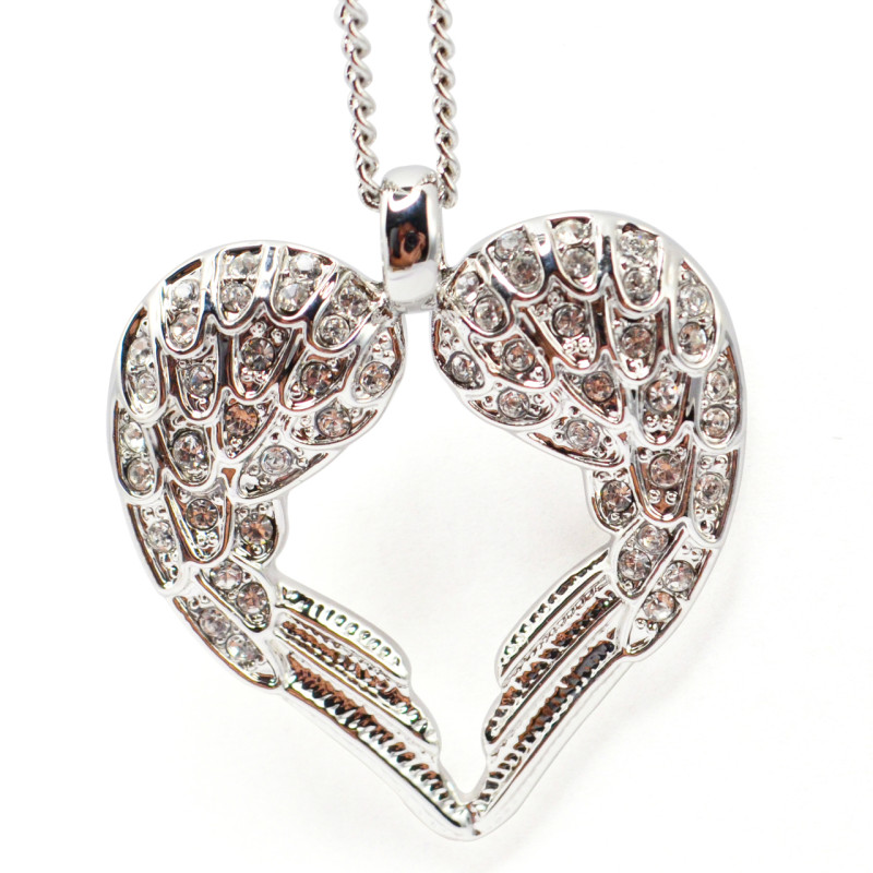 Angels Heart with Heart Insert Silver Angels heart with heart insert in silver